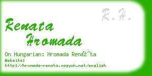 renata hromada business card